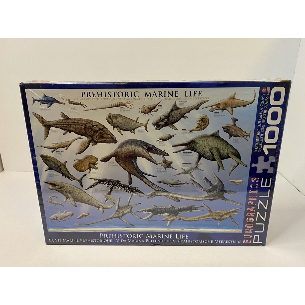 Eurographics 1000 Piece Jigsaw Puzzle Prehistoric Marine Life‎ New